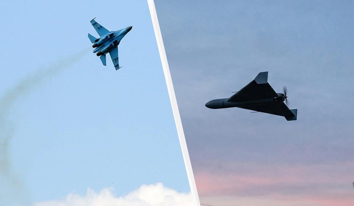 Знищення 'Герані-5': в ЗСУ показали запуск ракети з винищувача Су-27 (відео) Знищення 'Герані-5': в ЗСУ показали запуск ракети з винищувача Су-27 (відео)