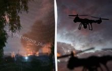 Дрони атакували Москву та область, горить найбільша нафтобаза в регіоні (відео)