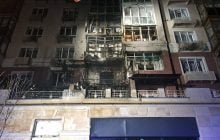 В Умани в результате падения российского дрона загорелась многоэтажка, есть раненые (фото)