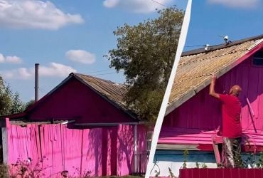 Рожевий будинок і господар у тон: дивна садиба здивувала мережу (відео)