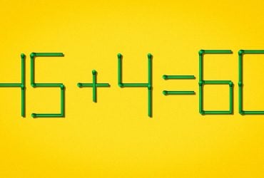В примере 45 + 4 = 60 есть ошибка: какая спичка стоит не на своем месте