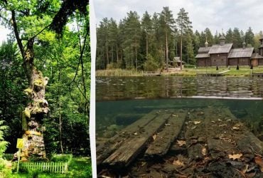 На Поліссі є таємниче озеро, дно якого, за легендою, встелили дубом для панночки