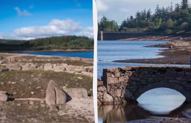 В обмелевшем водохранилище в Великобритании из-под воды появились жилища возрастом 4000 лет