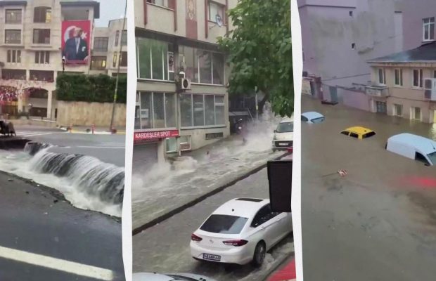 Ливень парализовал Стамбул: затоплены дома, есть погибшие (видео)