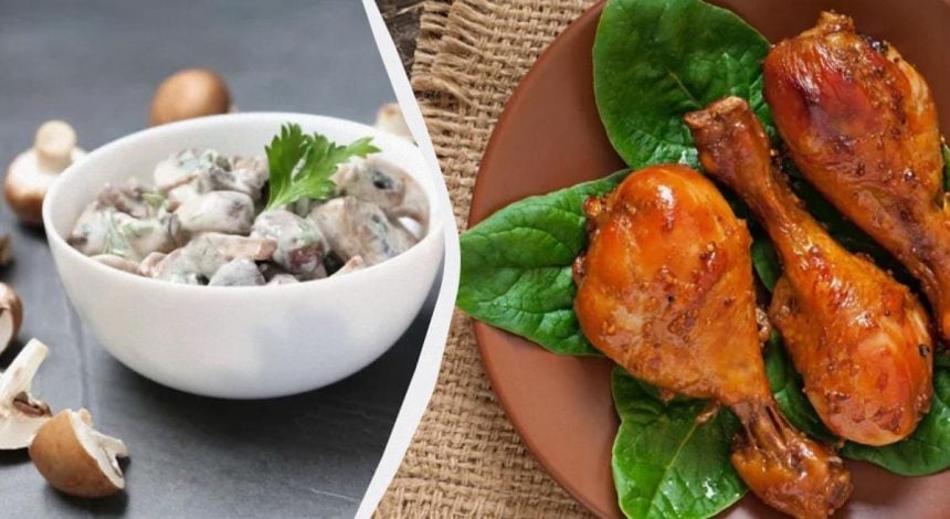 Мясо буквально тает во рту: рецепт жареных куриных ножек с грибами в сливочном соусе