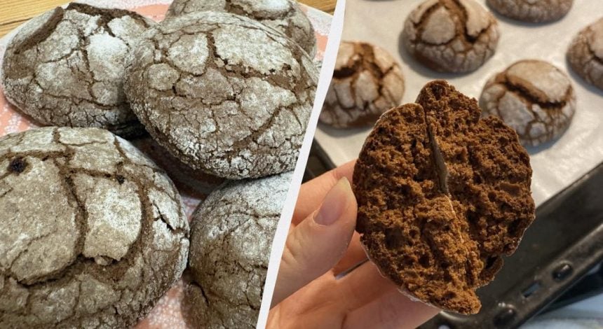 Супершоколадное печенье с трещинками: вкуснотища к чаю за 30 минут