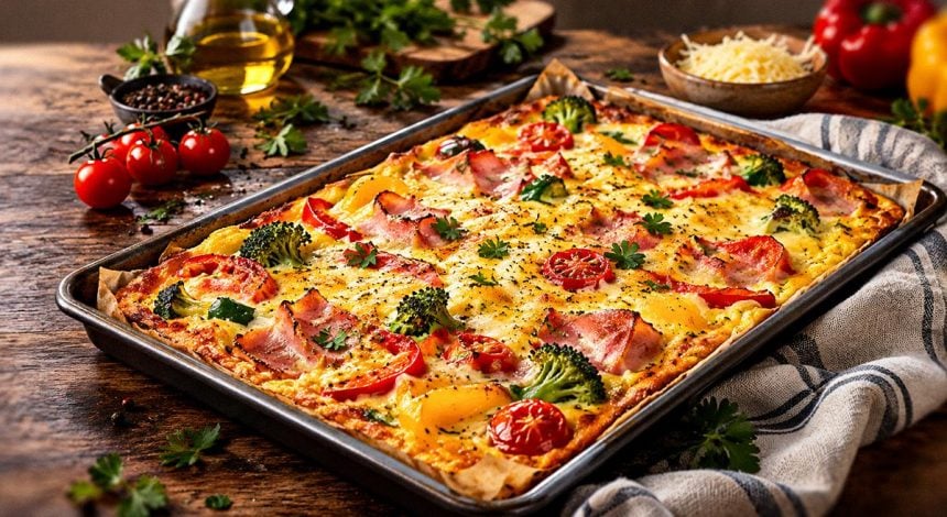Вкуснейший омлет с ветчиной и сыром в духовке: как его приготовить